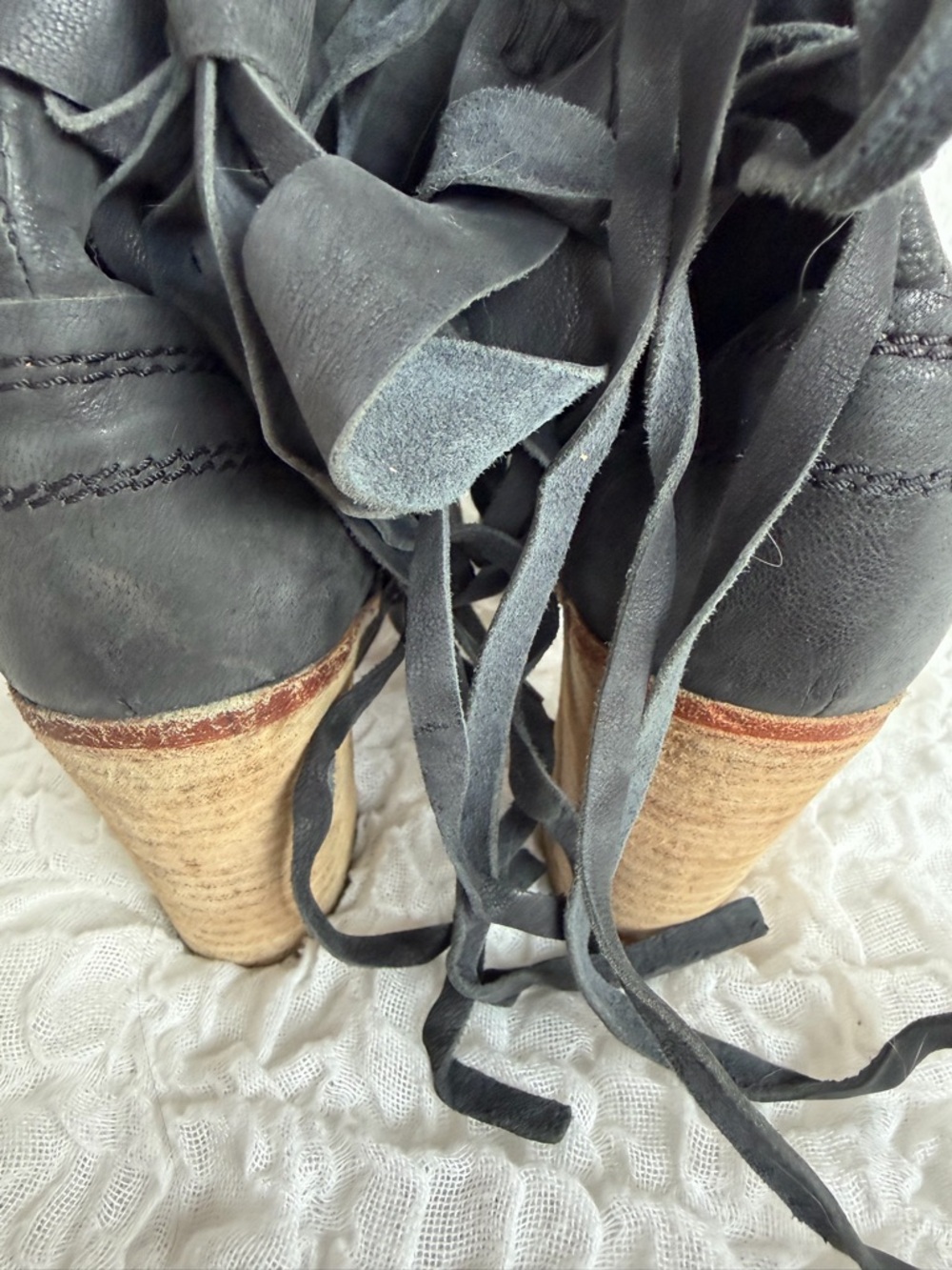 Free People Seven Wonders Leather Ankle Booties EU38/US7.5/8 - Picture 10 of 12